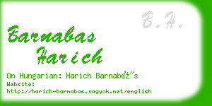 barnabas harich business card